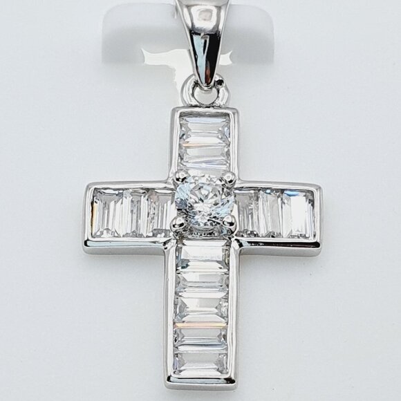 925 Sterling Silver Cubic Zircon Pendant for Women/Girls, US925P1112 - Picture 7 of 8